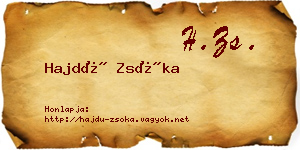 Hajdú Zsóka névjegykártya
