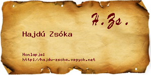 Hajdú Zsóka névjegykártya