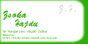 zsoka hajdu business card